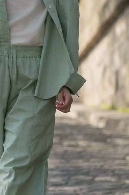 寬鬆純棉長褲