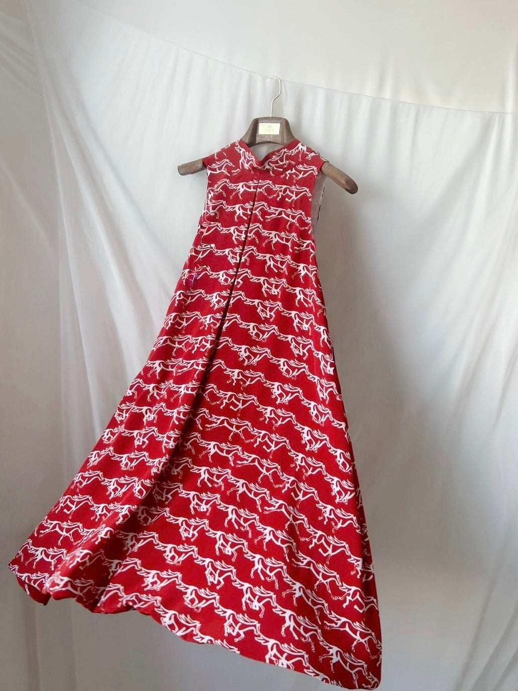 緋悅限定印花洋裝-紅