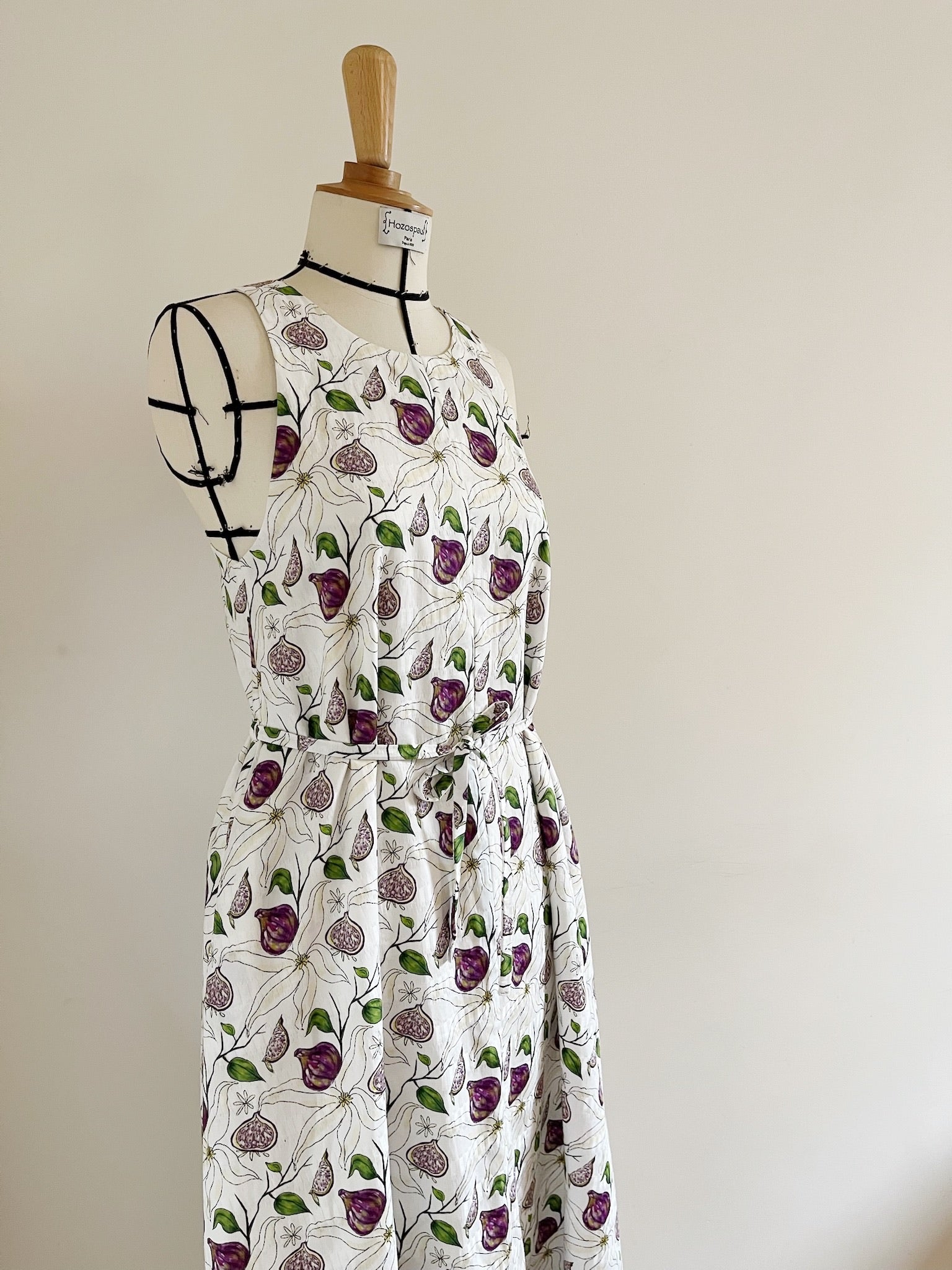 Spring Fig Print Maxi Dress