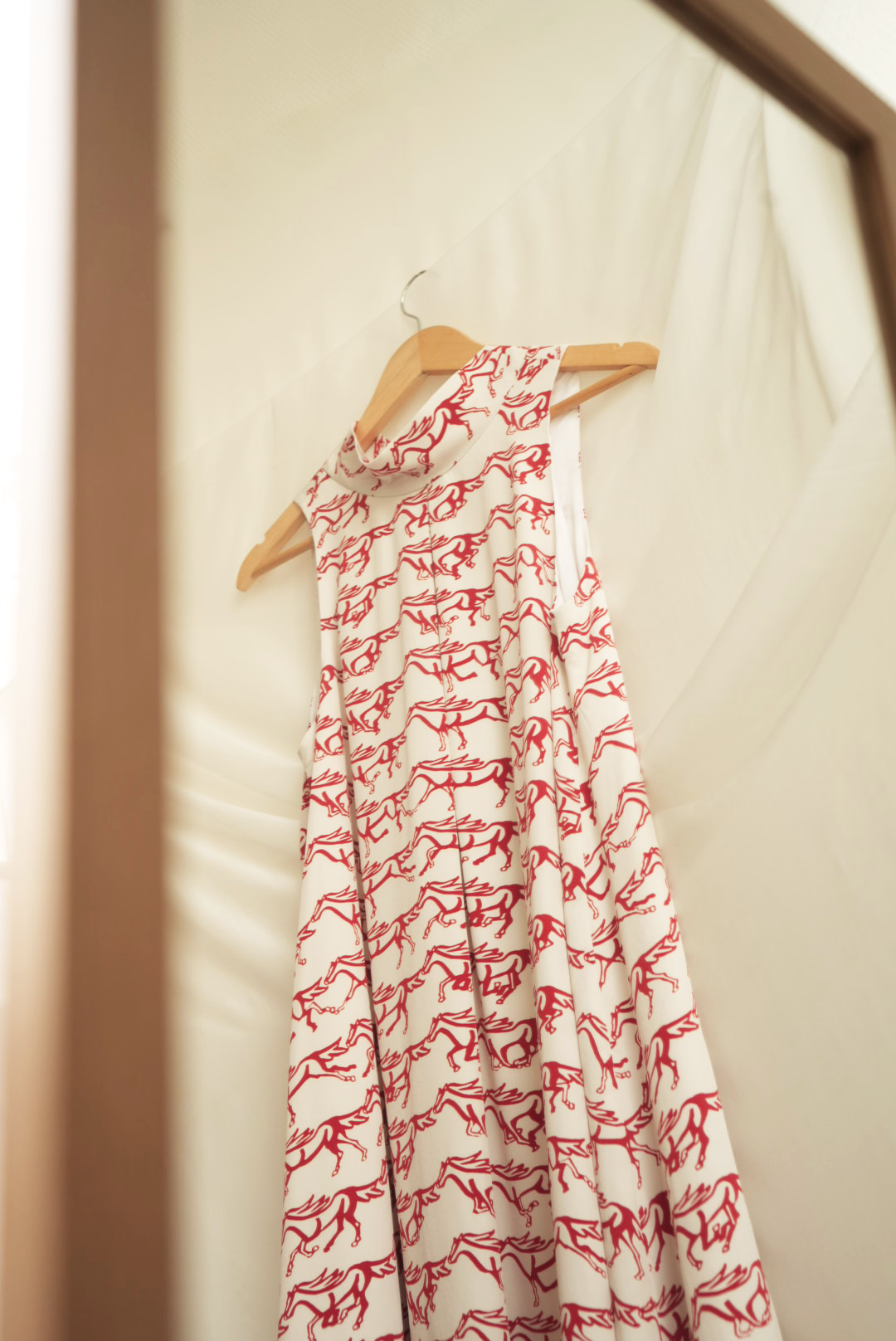 緋悅限定印花洋裝-白